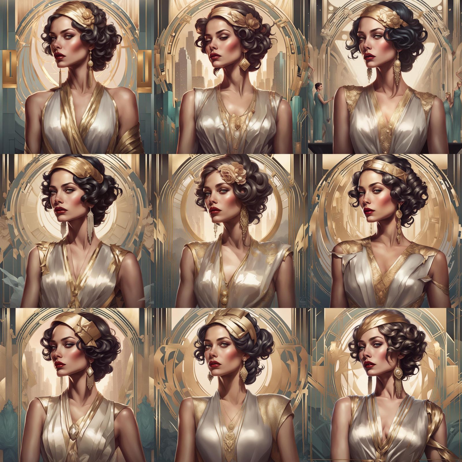 Elegant Art Deco Women in Glamorous New York