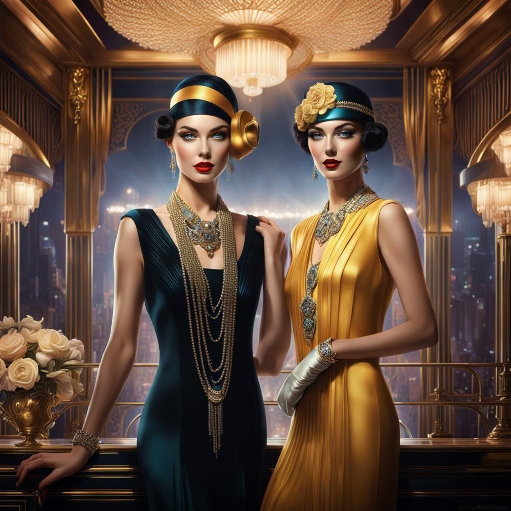 Elegant Art Deco Host in 1920s Club