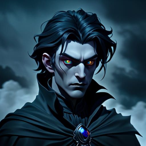 Regal Vampire Prince in Gothic Romanticism Style