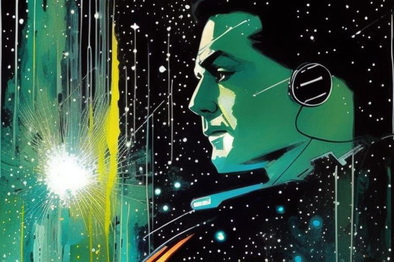 Cartoon Data Portrait: Sinister Horror Style