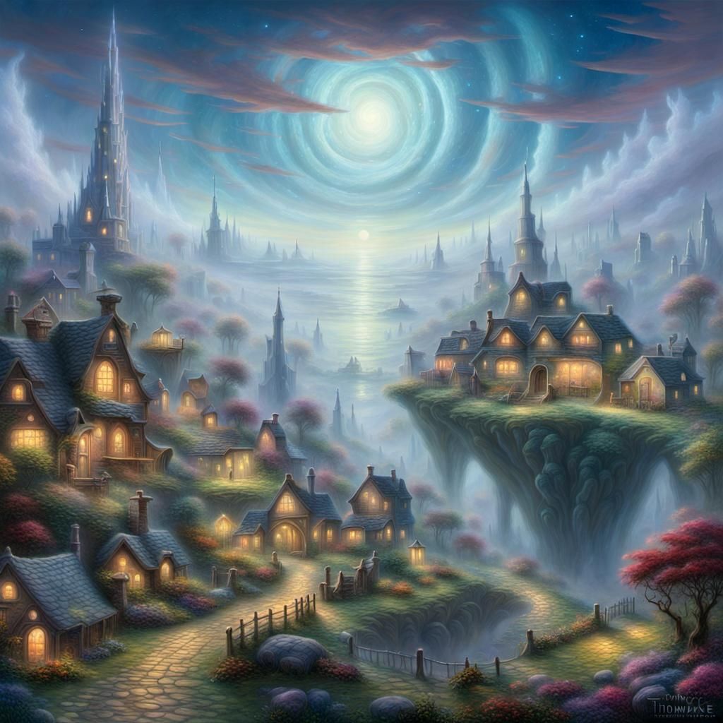 Ethereal Alien Village on Distant World