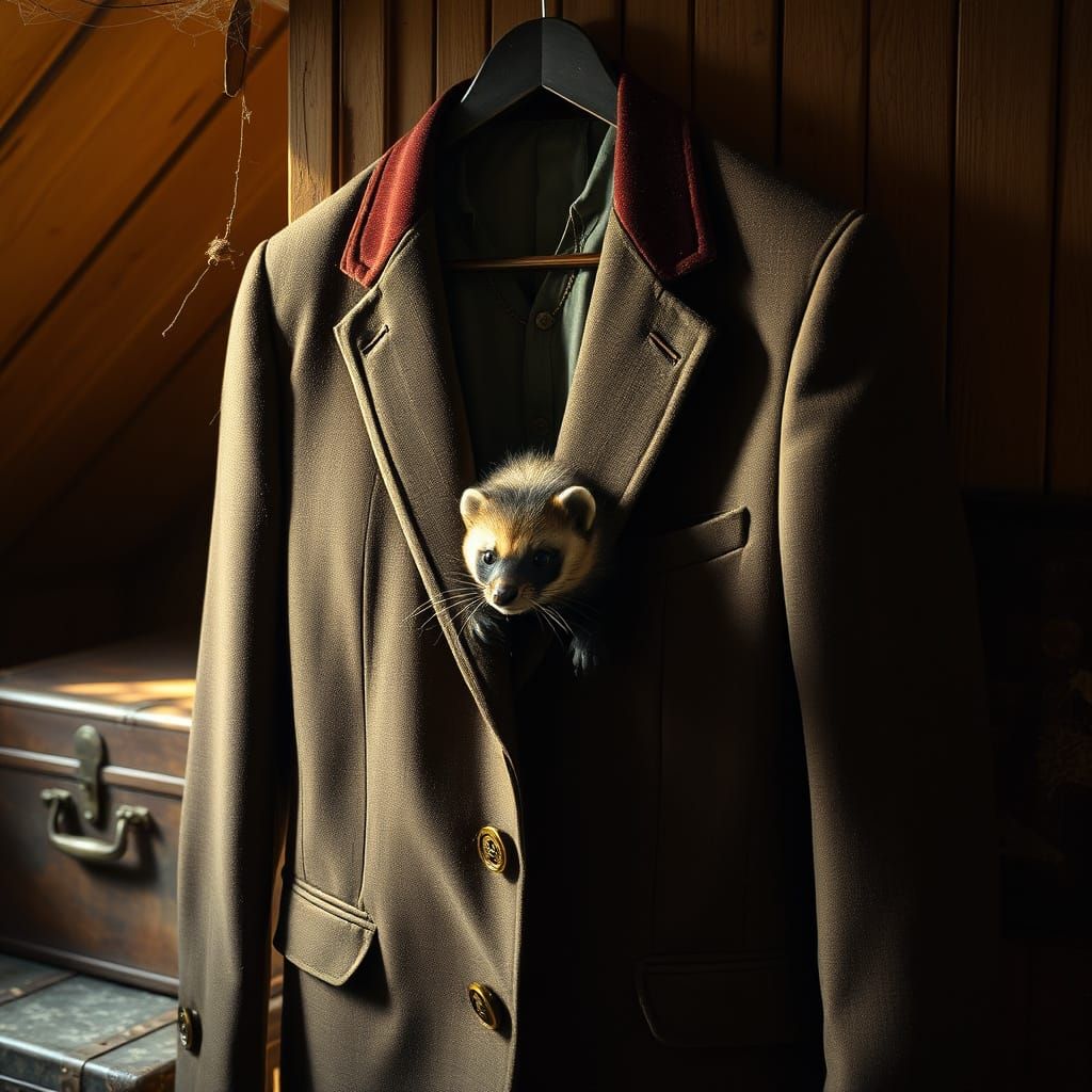 Velvet Suit Hangs with Marten in the Attic