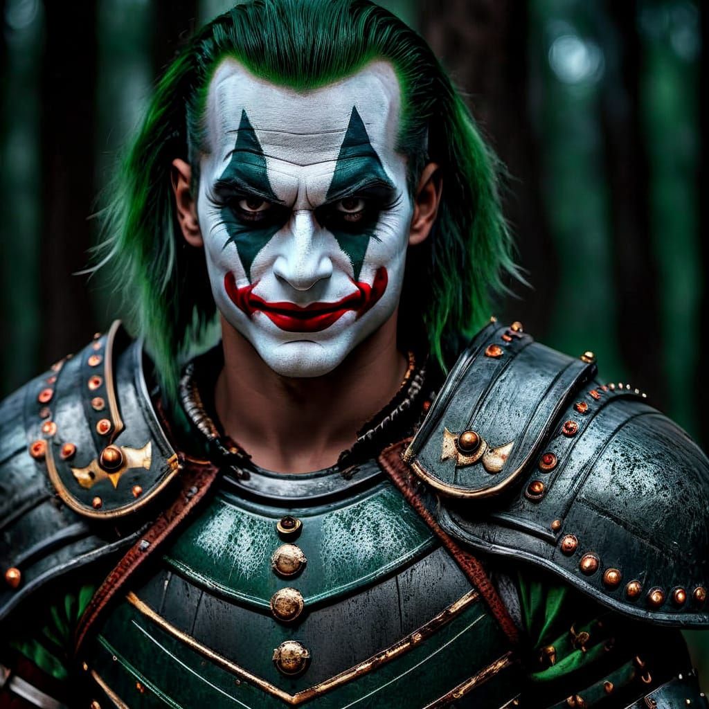 Warrior Clown in Gothic Armor