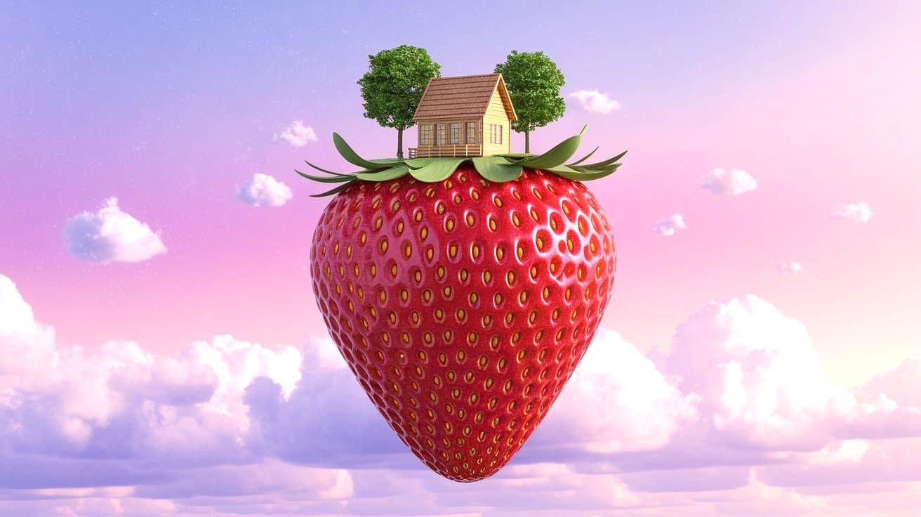 Fantastical Floating Strawberry Village