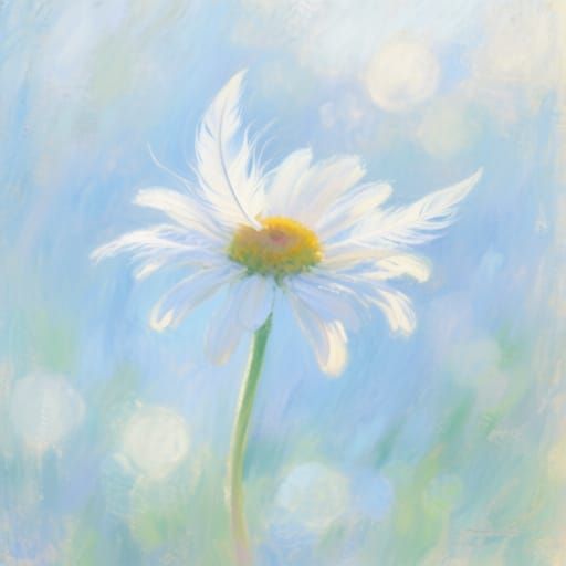 Feathered petal  daisy  flower