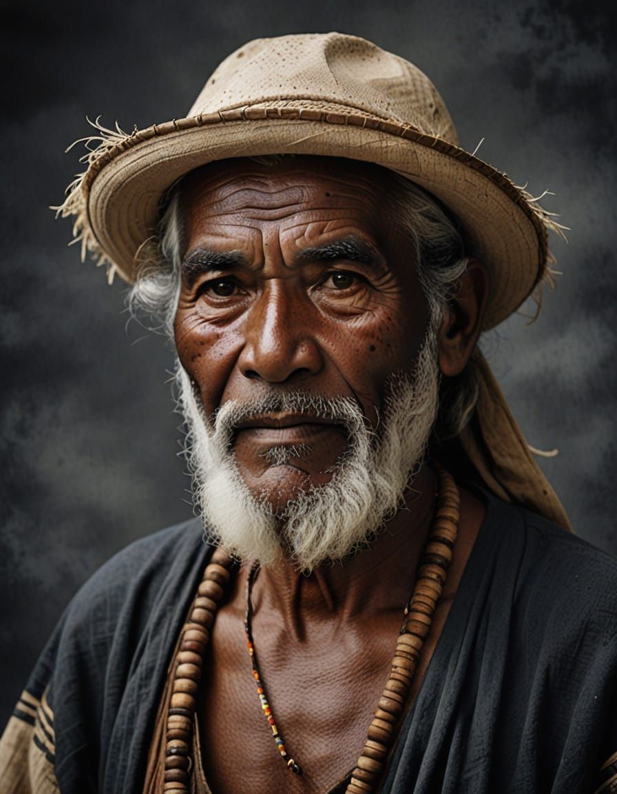Wisdom Keeper in Kanak Traditional Attire