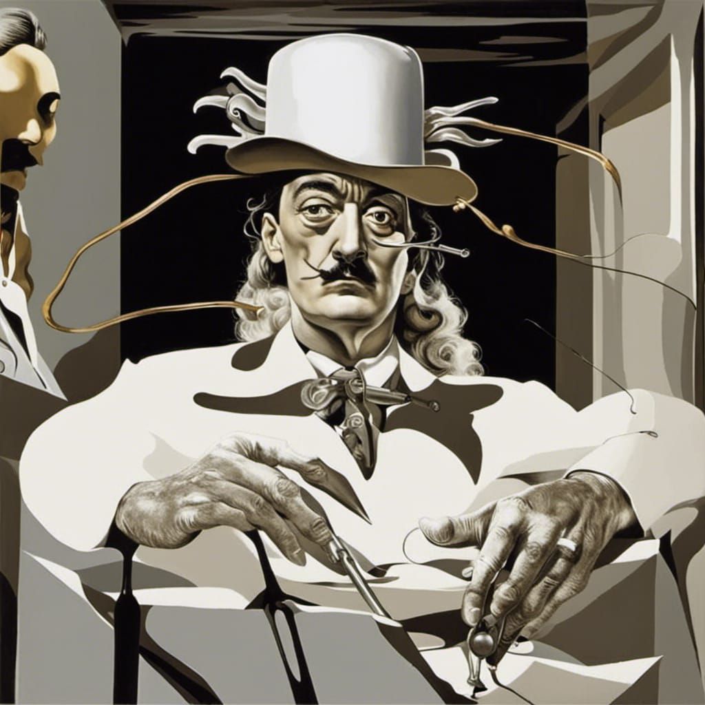 Surreal Figurative Composition in Salvador Dali Style
