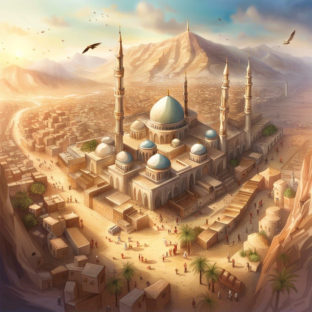 Holy city in a desert
