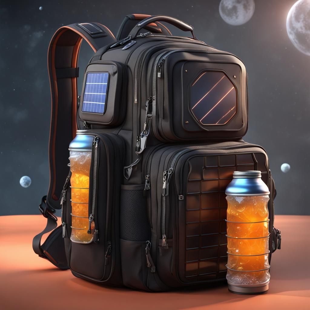 Solar Powered Backpack with Drink Cooler