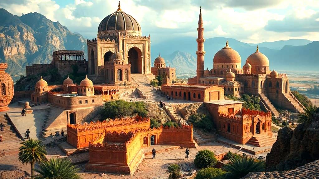 Lost Cities Fantasy World in Heroic Fantasy Style