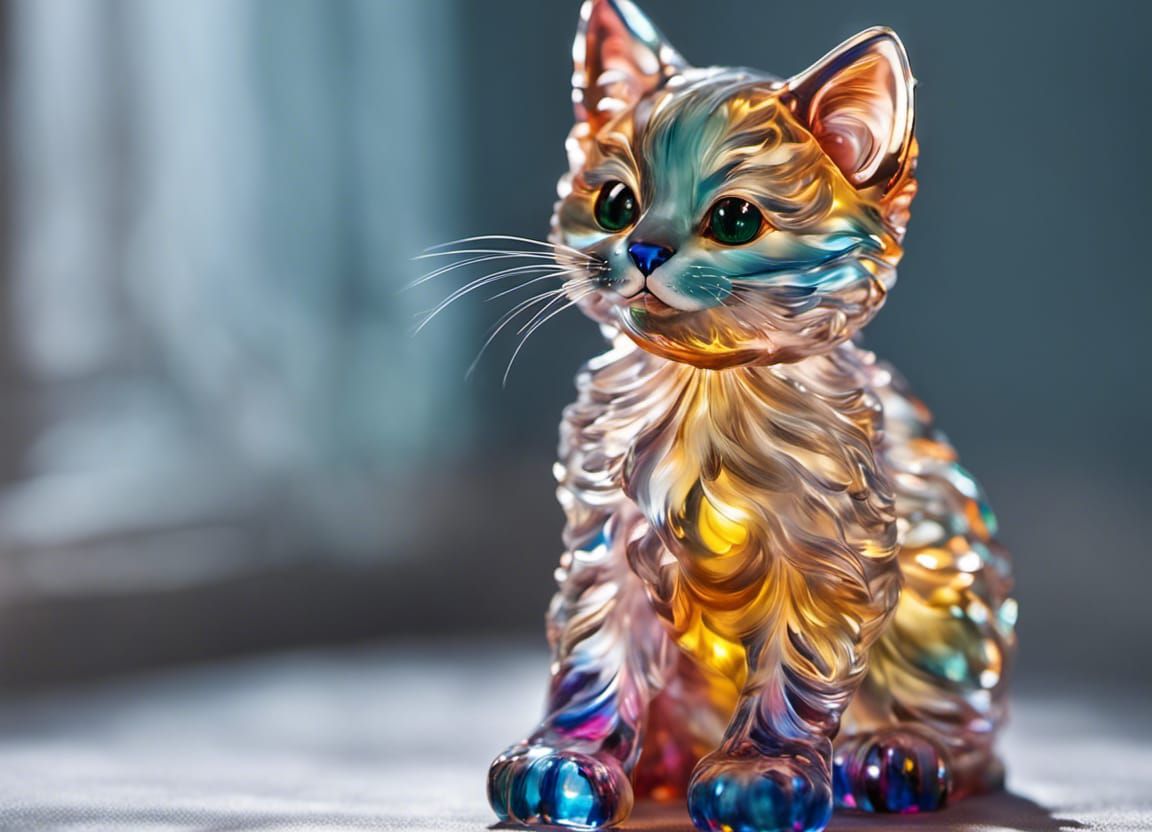 Venetian Glass Kitten