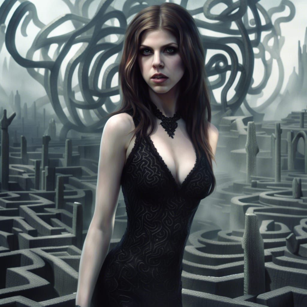 Gothic Anna Kendrick Lost in a Giant Maze