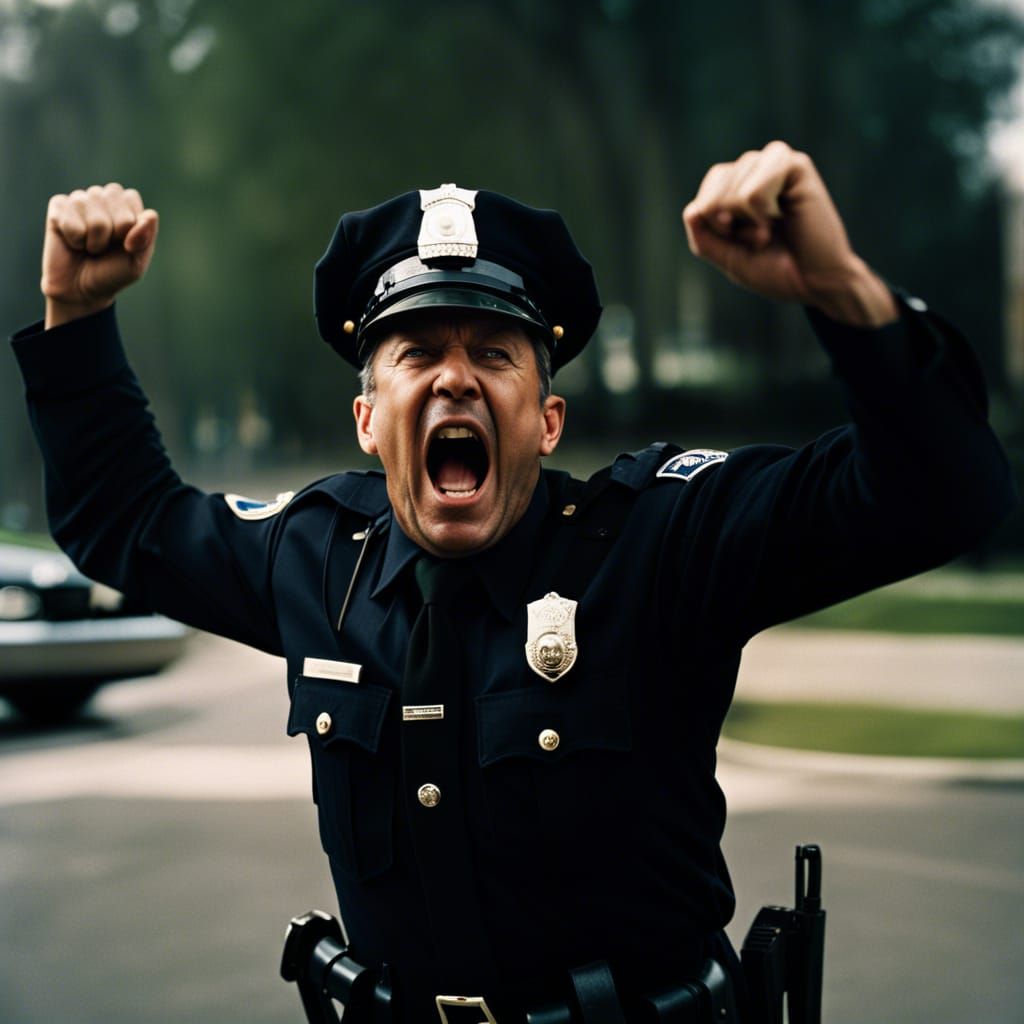 Cop Having a Temper Tantrum