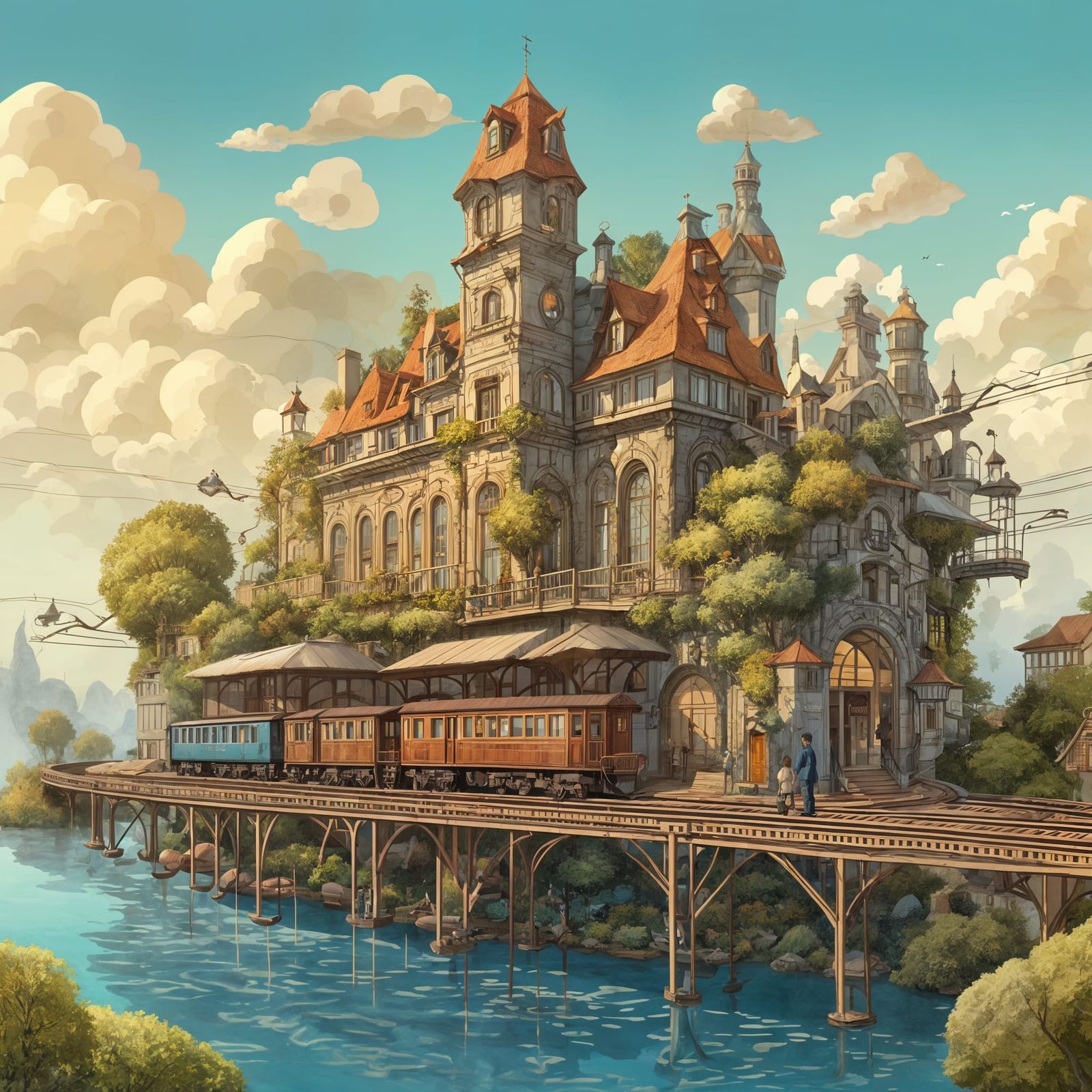 Whimsical Belle Epoque Train Station Soars in the Sky