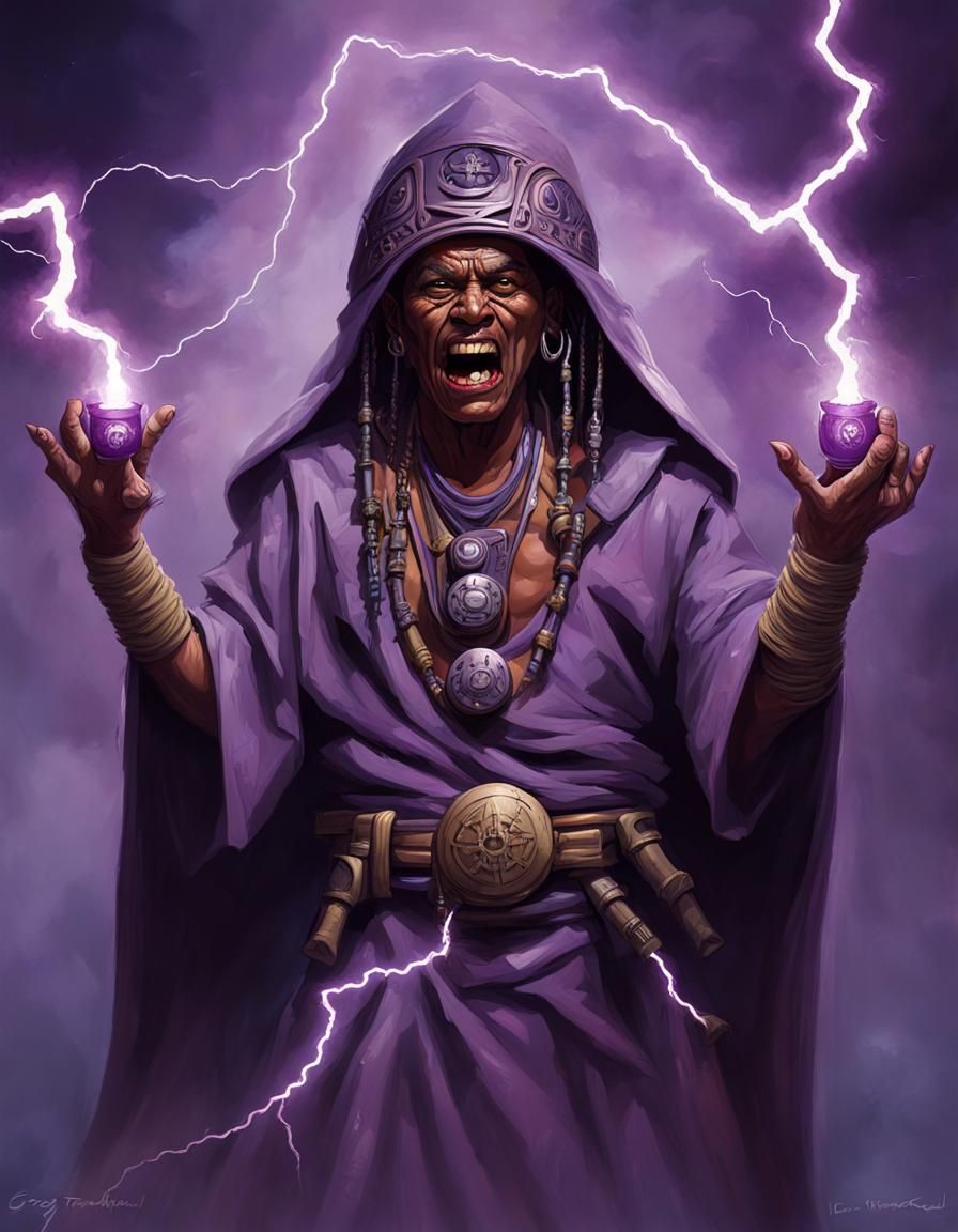 Mayan Shaman as Sith Sorcerer with Force Lightning