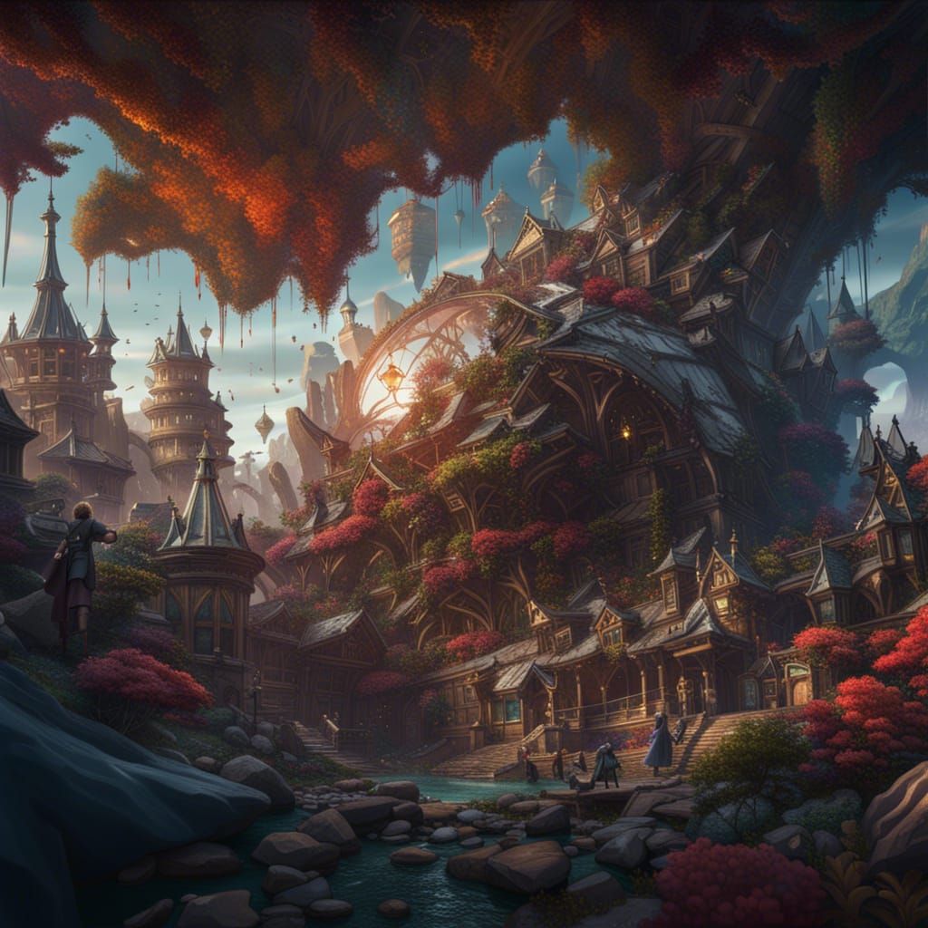 Worlds Collide: Detailed Fantasy Concept Art