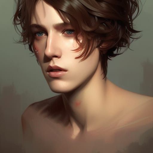 Detailed Portrait of a Boy in Hyperdetailed Style