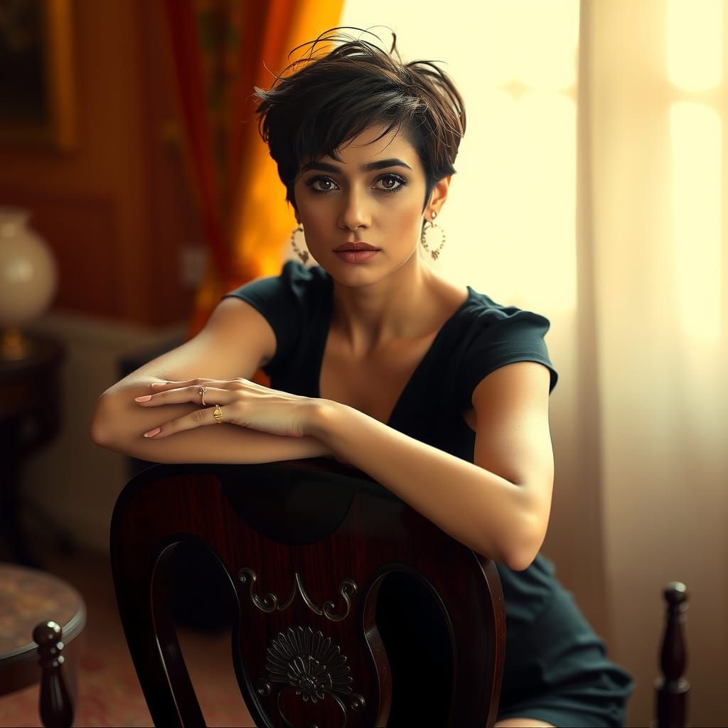 Alia Bhatt Portrait in Classic Photographic Style