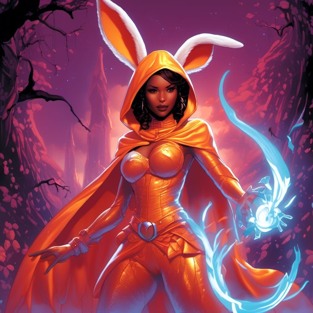 Sidewinder in Bunny Costume, Comic Book Art