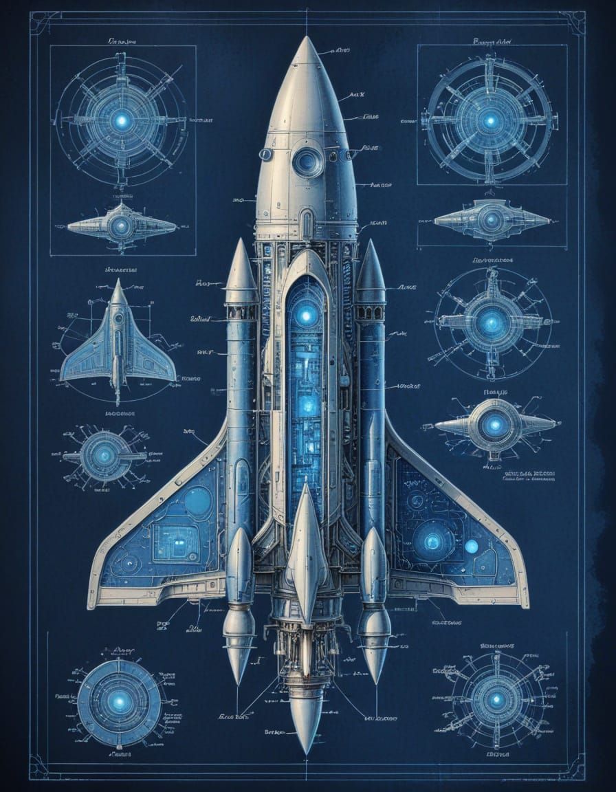 Rocket ship blueprint