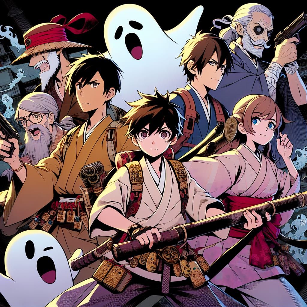 Manga-Style Ghost Hunters Animation Key Visual