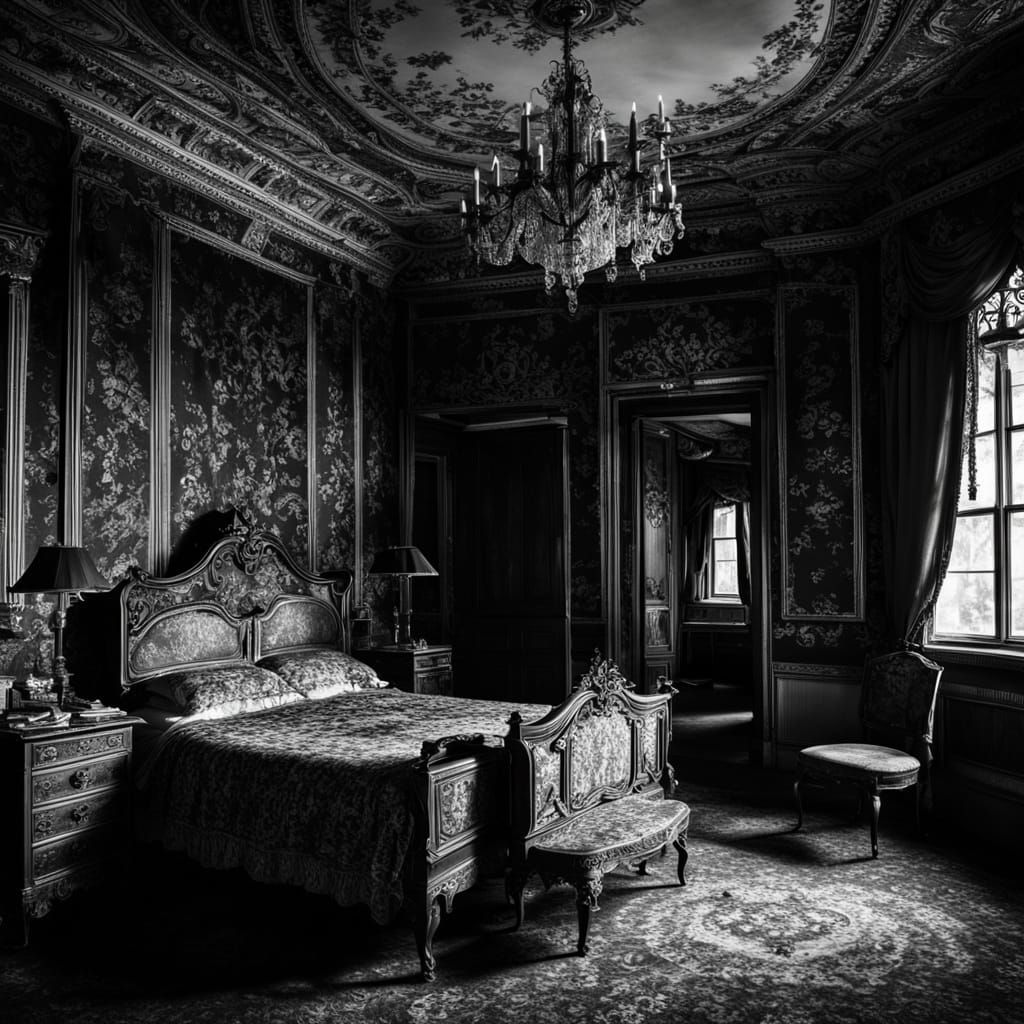 Dark Moody Victorian Boudoir Photograph