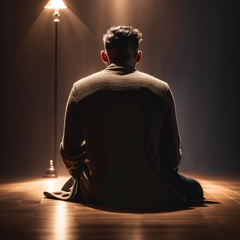 Depressed Man of Light and Shadow: Gloomy Photography