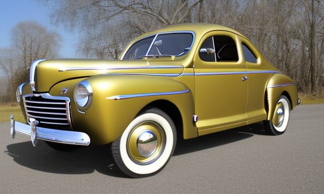 Bubbletop 1944 Ford Coupe Custom Car