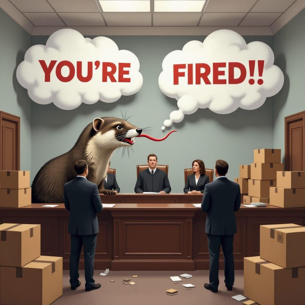 Immigration Judges Confronted by Giant Weasel