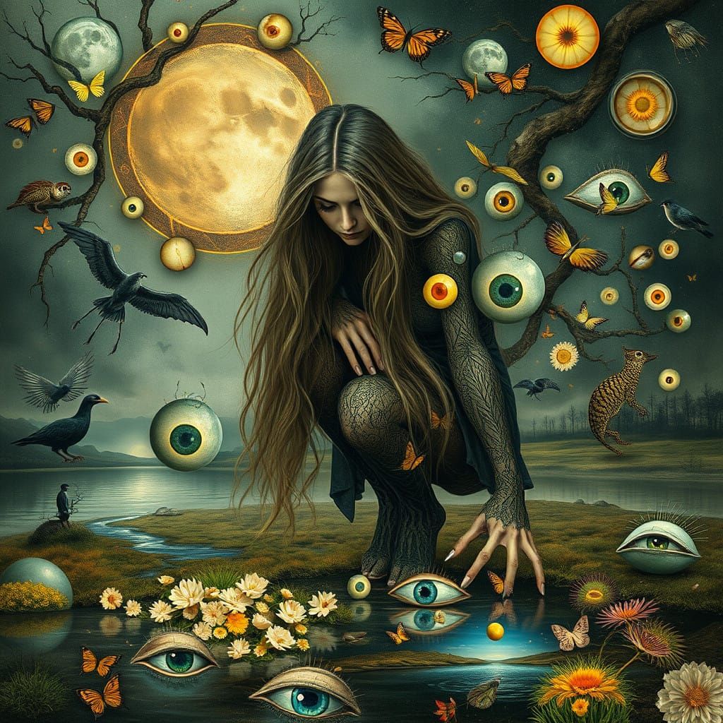 Bio Art Collage in Dreamlike Aesthetic