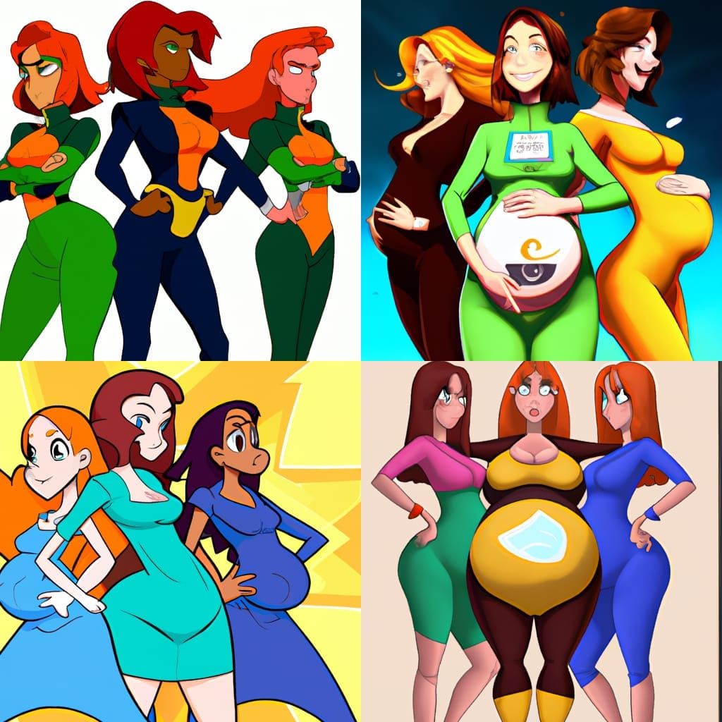 Totally Spies Pregnant: ArtStation Style