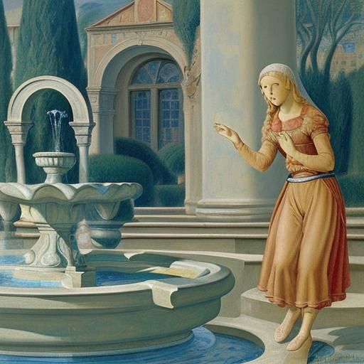 Surreal Water Fountain Inspired by Masters