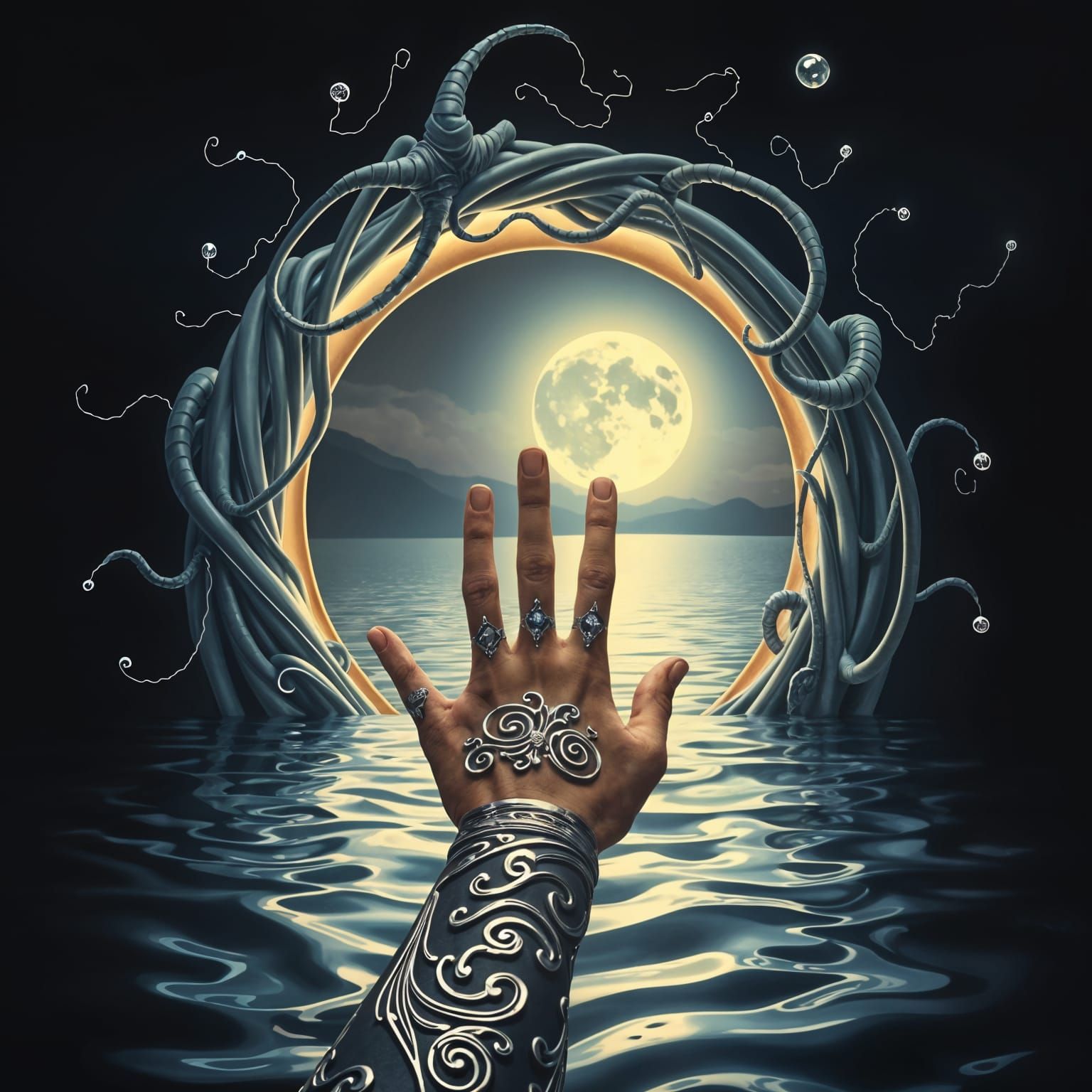 Mysterious Figure Beyond the Mirror