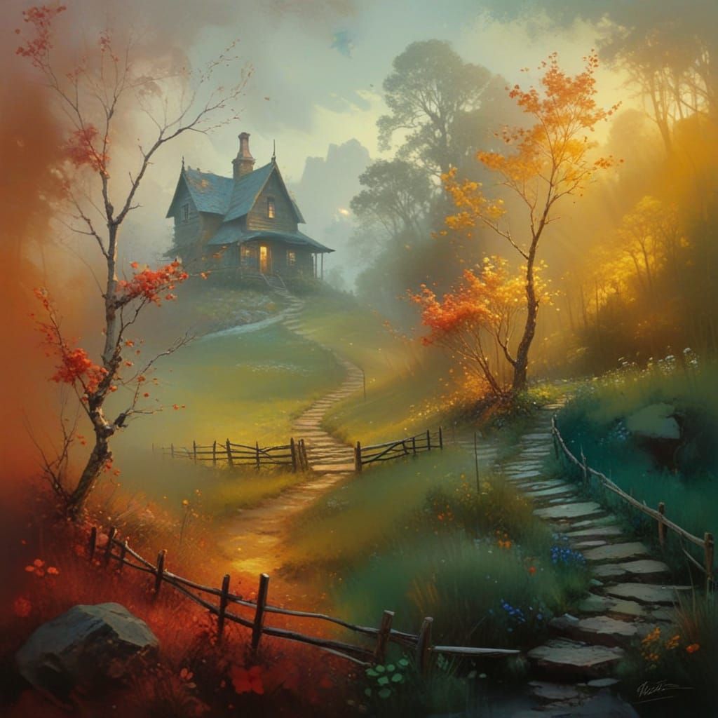 Cozy Rustic Cabin Scene in Australian Countryside