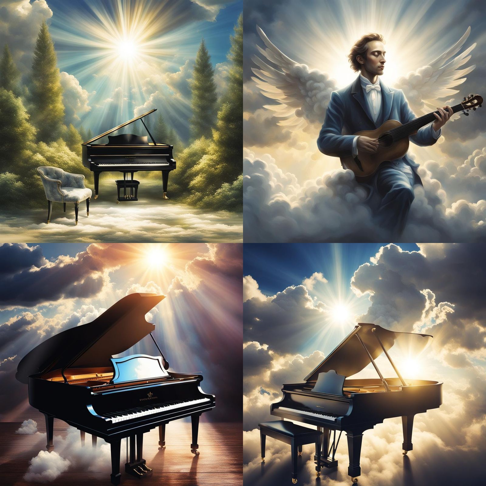 Chopin Portrait in Divine Sunshine