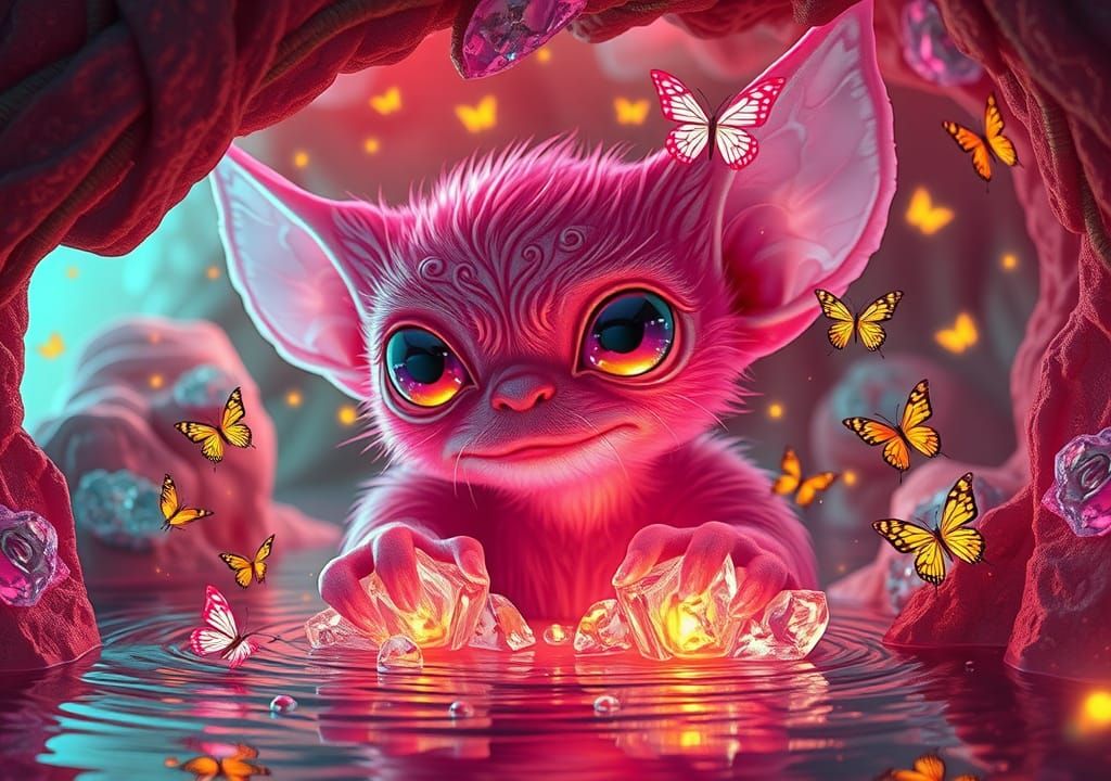 pink furry gremlin