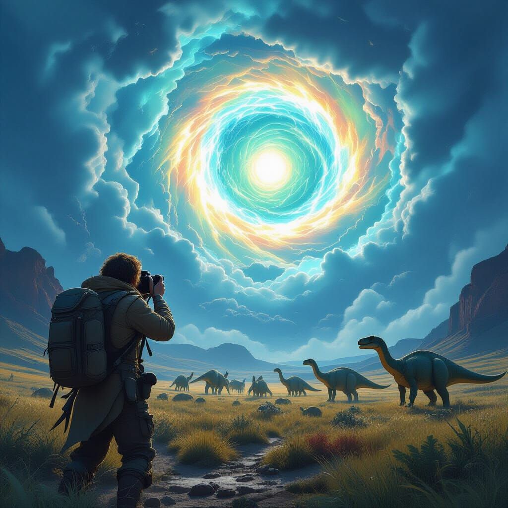 Prehistoric Photographer Captures Bioluminescent Vortex