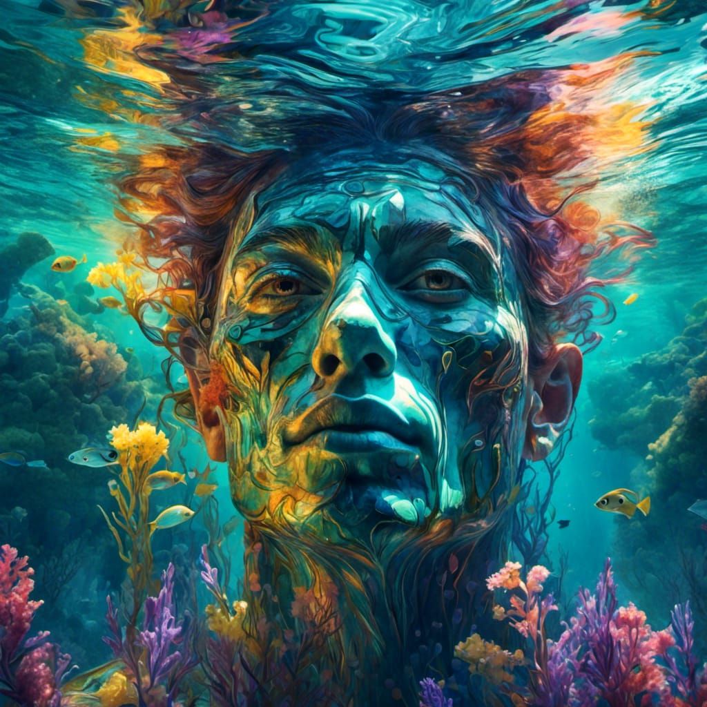 Underwater face