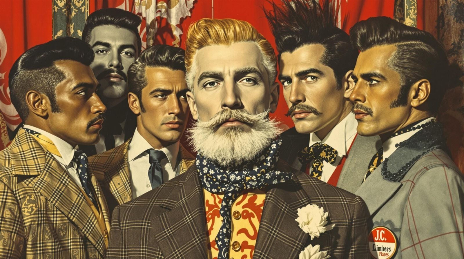 1950s Men's Fashion Celebration in Leyendecker Style
