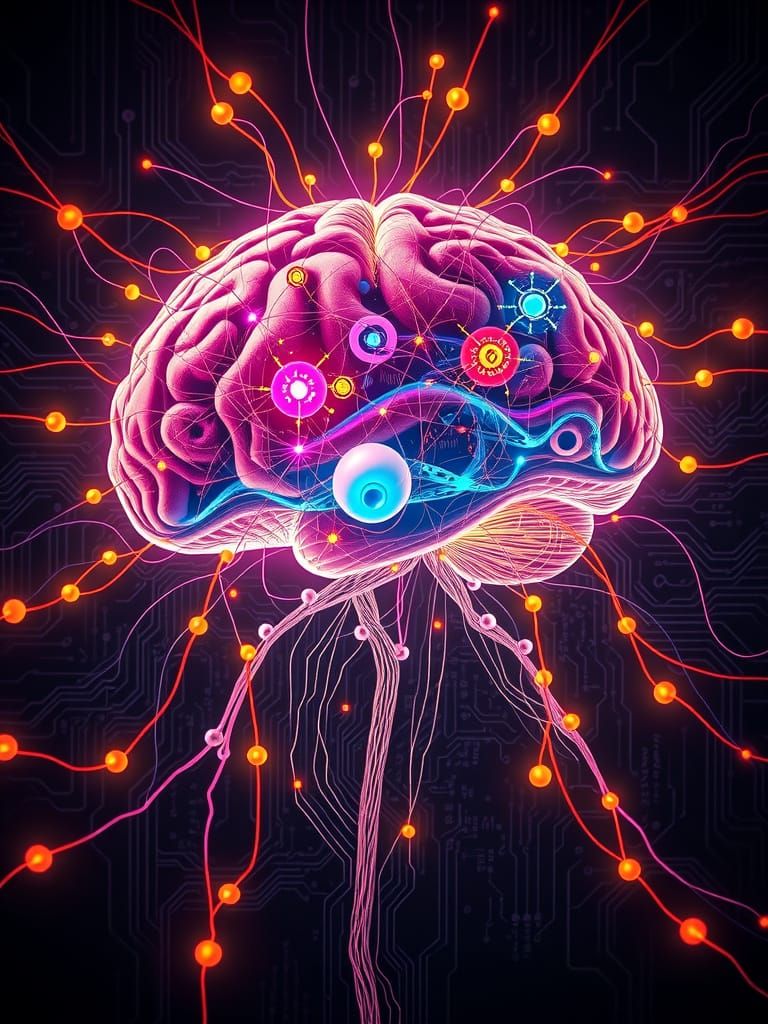 Biological Artificial Intelligence Entity in Neon Cyberpunk ...