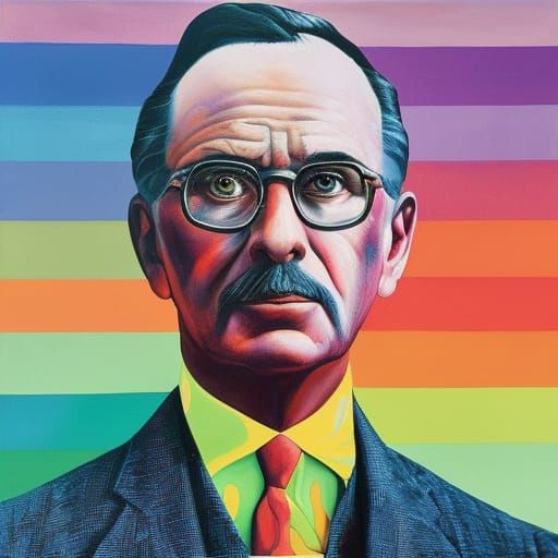 Colorful Surreal Folk Art Portrait