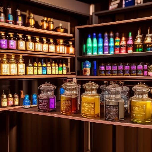 Mini Potion Shop Village in Detailed 3D Rendering