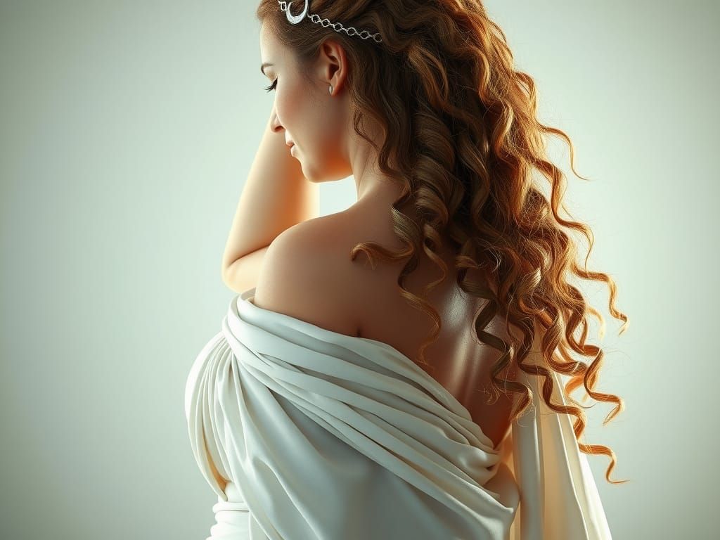 Pregnant Goddess Portrait with Volumetric Lighting