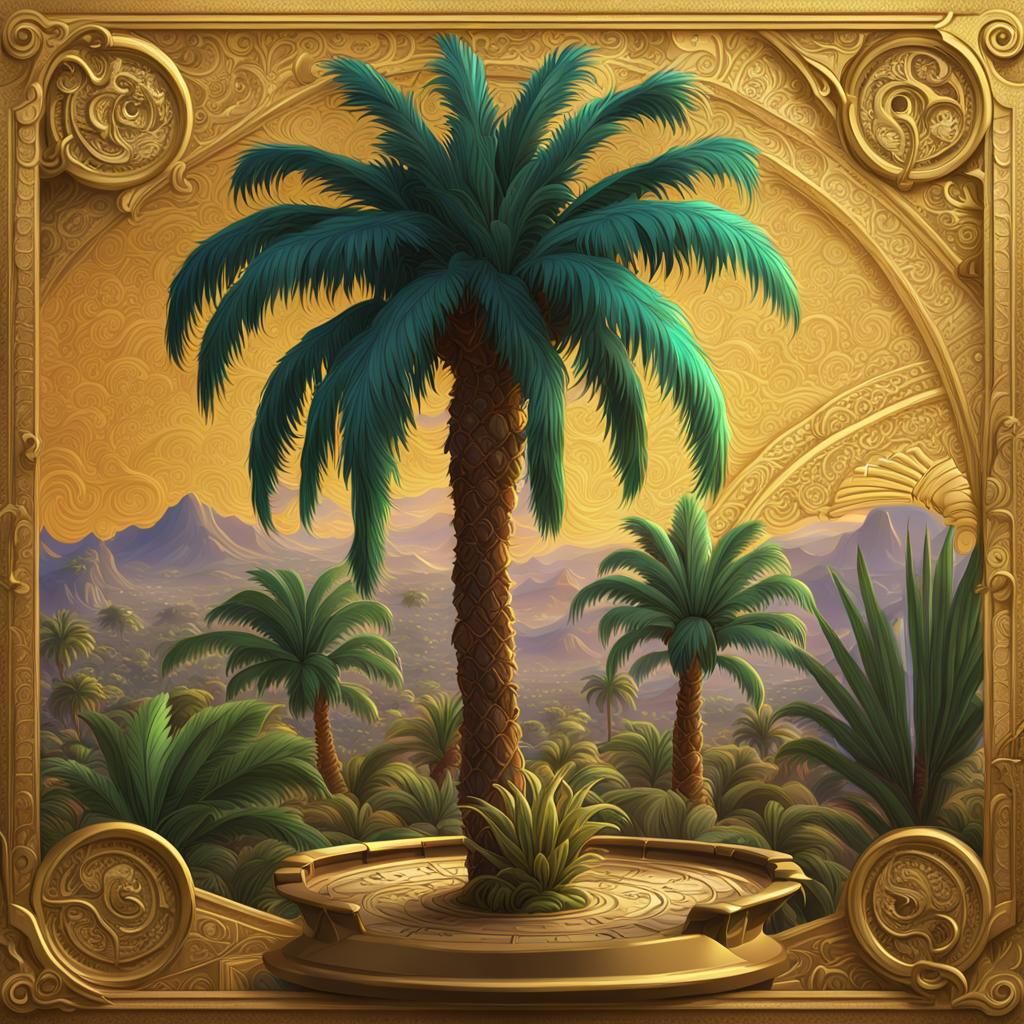 Anime Palm Lottery Card in Gold