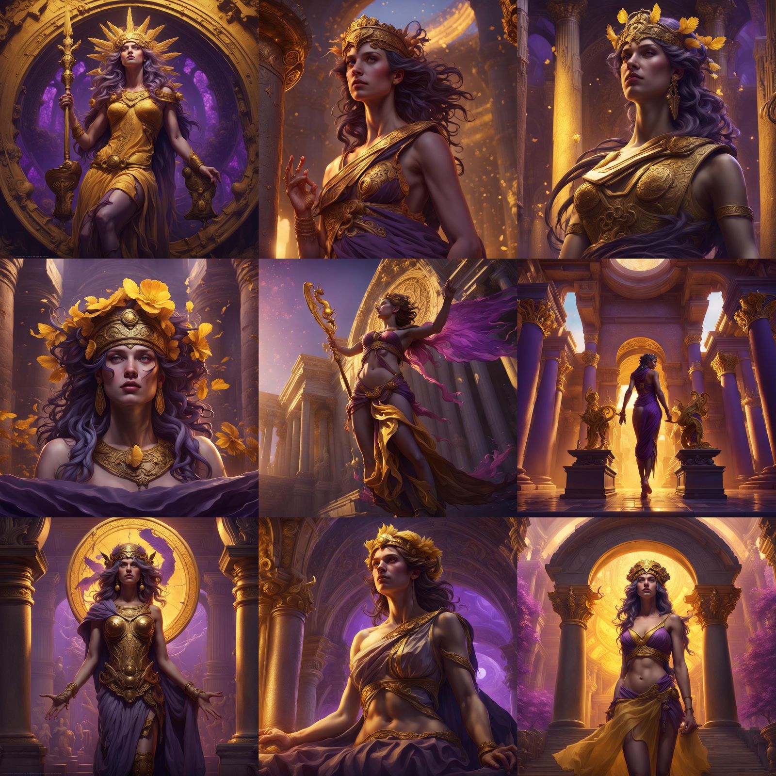 Greek Mythology Art in Dark Fantasy Style