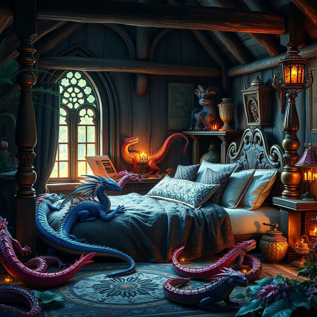 Artist's Dream in a Fairytale Dragon House