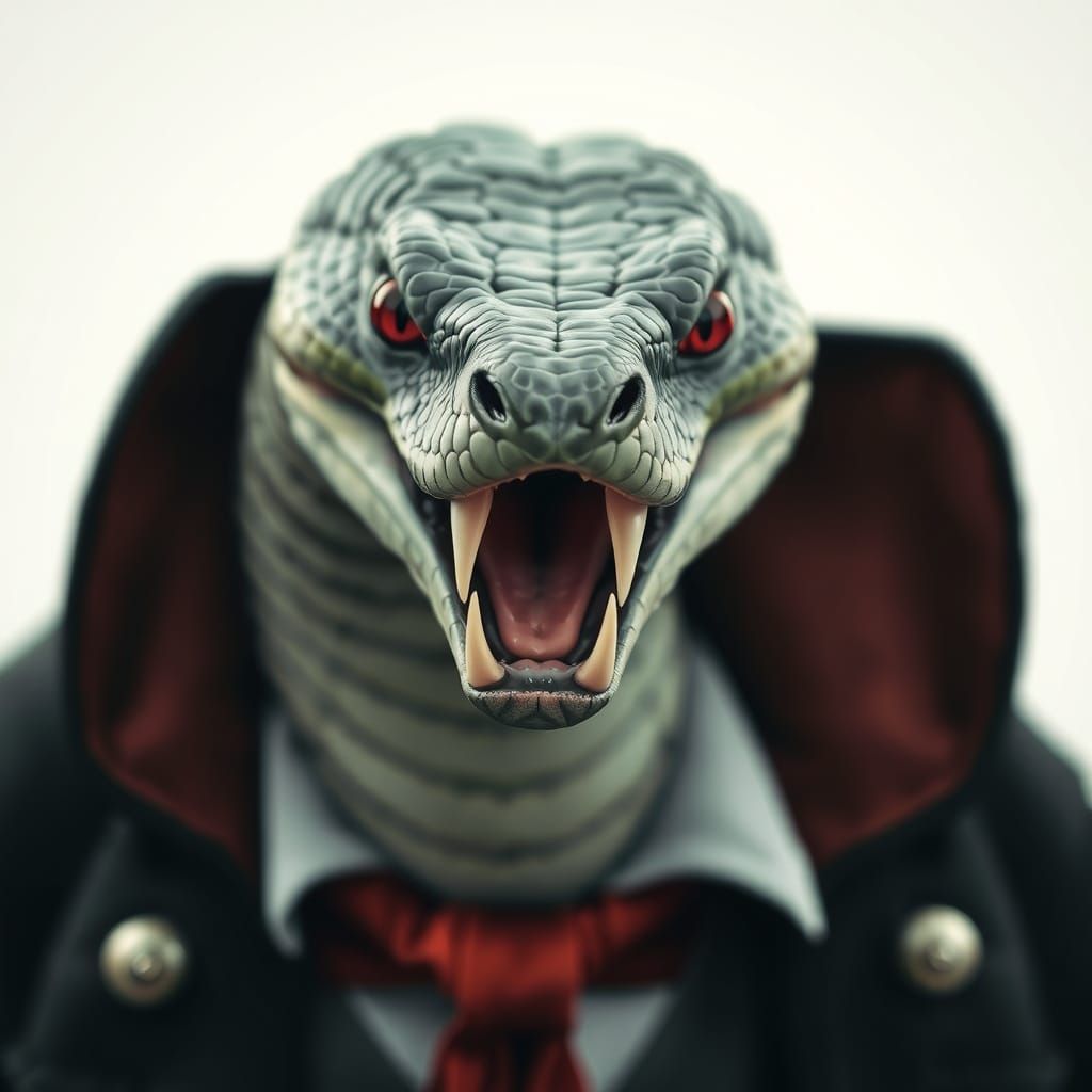 Vampire Snake with Fangs in Costume
