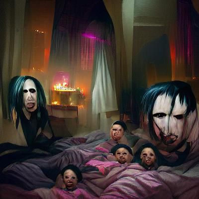 Sinister Slumber Party, a Gothic Horror Scene
