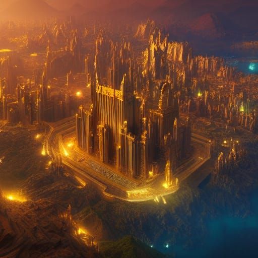 El Dorado: City of Gold, Detailed Matte Painting