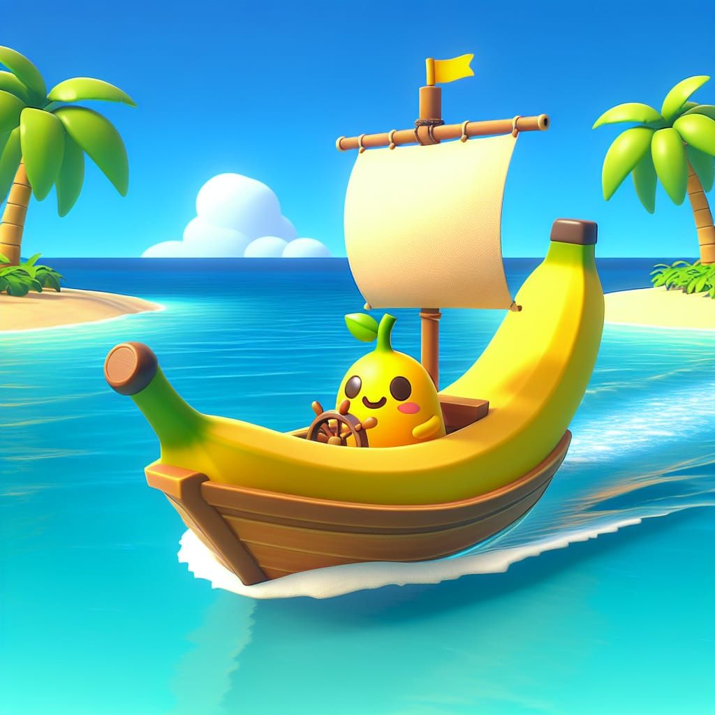 Banana Boat Adventure: Chibi Fruit Discovery